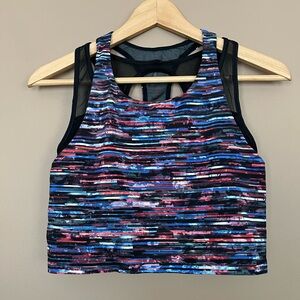 {Lululemon} Break Free Tank Nulux in Hinshu Alpine White Multi / Black - Size 8